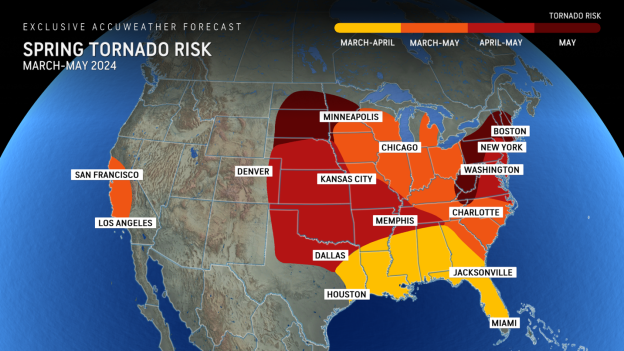 AccuWeather predicts 1,250 to 1,375 US tornadoes in 2024